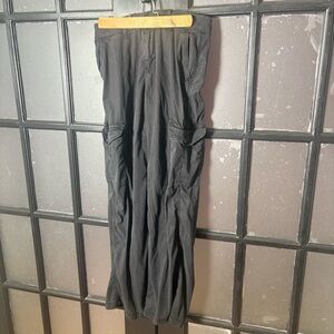 American Eagle Cargo Jogger Pants Black Utility Streetwear Women